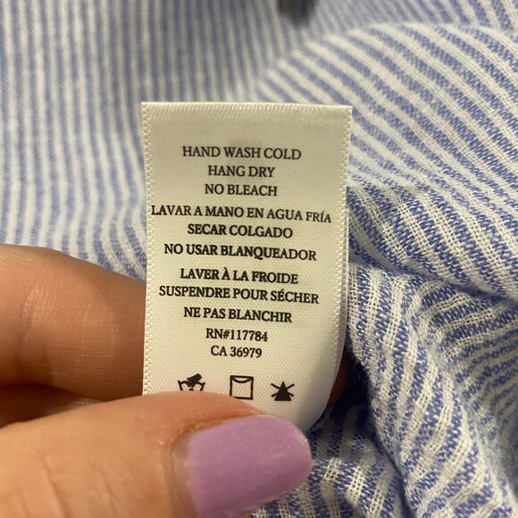 Rails Mateo Cabo Stripe Linen Shirt S - Picture 9 of 9